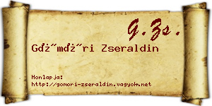 Gömöri Zseraldin névjegykártya